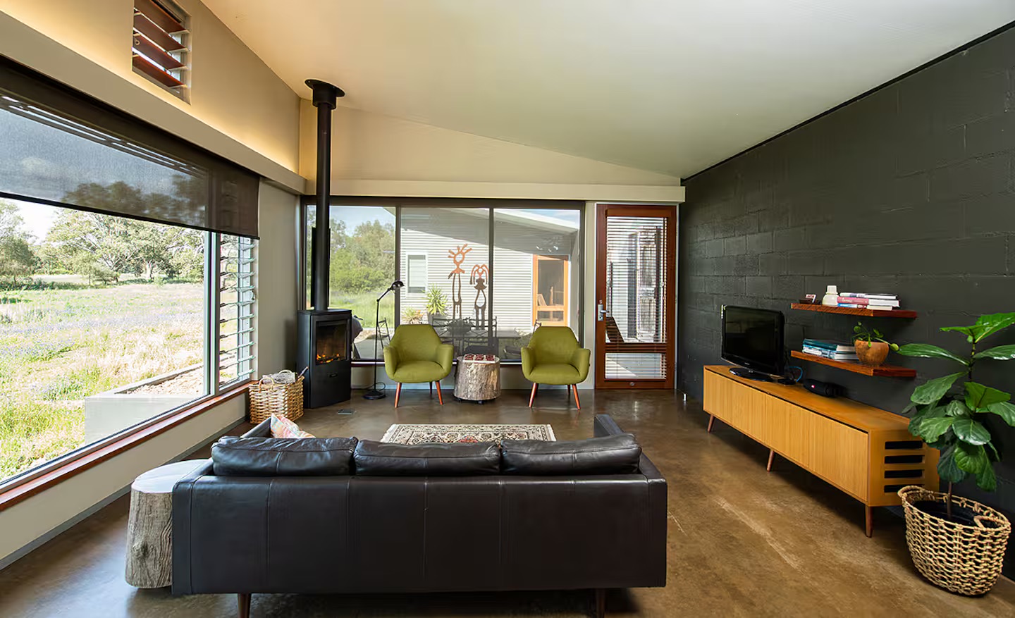 A photo of a well-decorated living room