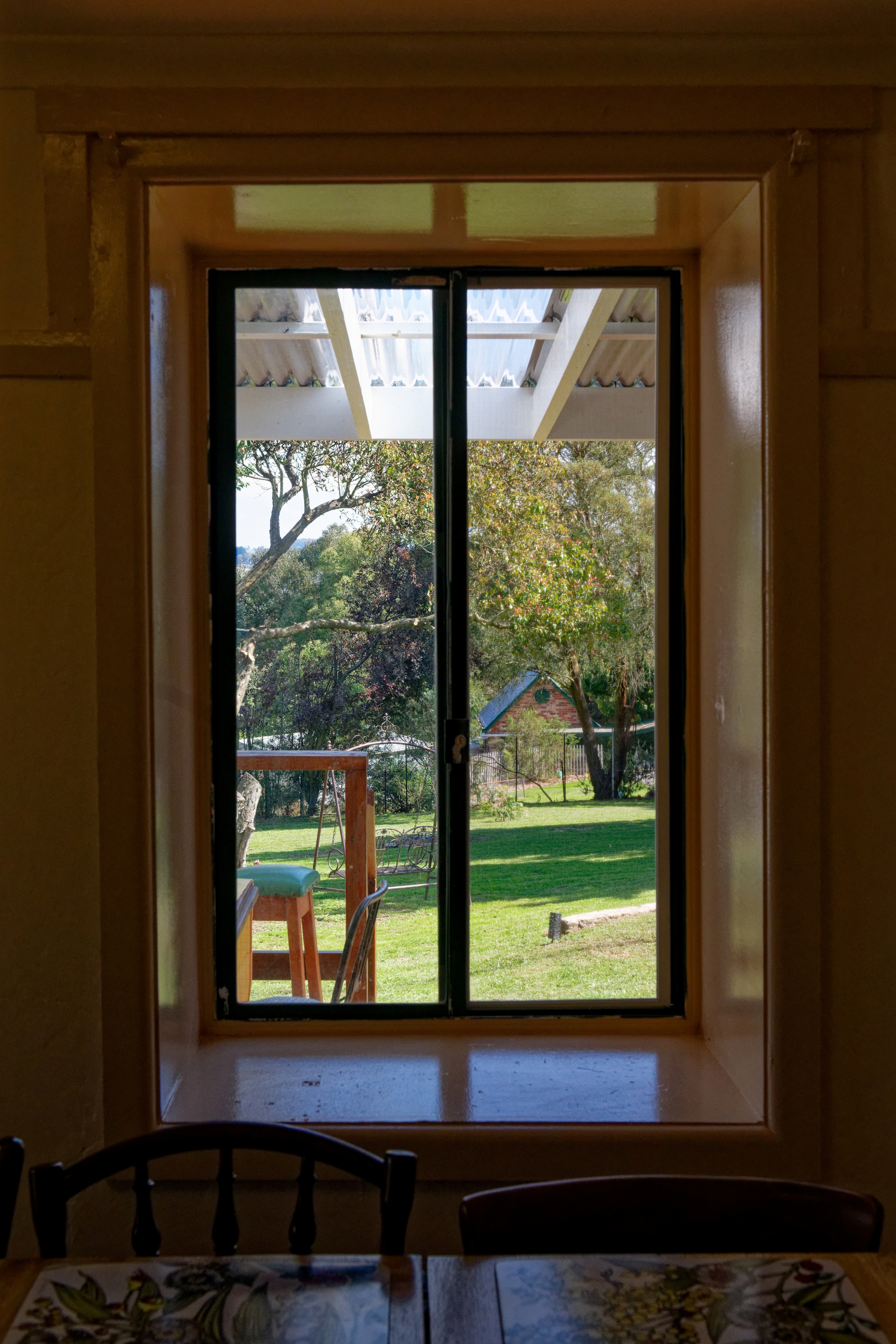 The thick walls are perfect for insulating the cottage!
